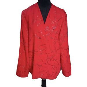 Anthony Richards Women's Size Medium Red Glitter Blazer, Vintage